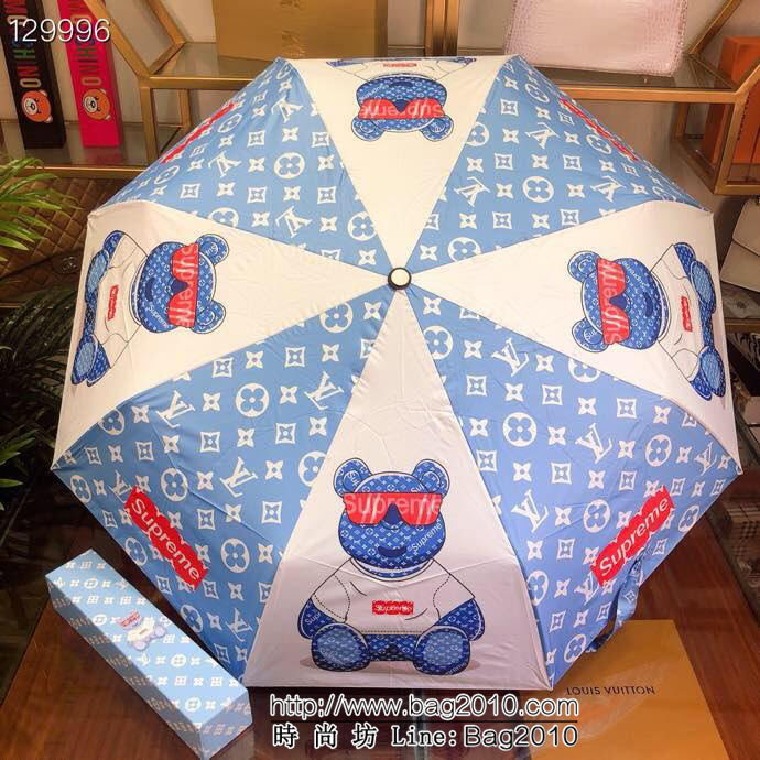 路易威登LV 年度最火爆 時尚單品 supremeX LV 聯名款 潮牌和奢牌合作款 防雨防紫外線隔熱傘  sll1013